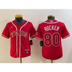 Texas Rangers 80 Rocker Red 2026 City Connect Cool Base Youth Jersey