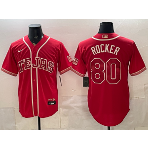 Texas Rangers 80 Rocker Red City Cool Base Men Jersey