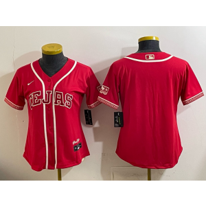 Texas Rangers Blank Red 2026 City Connect Cool Base Women Jersey