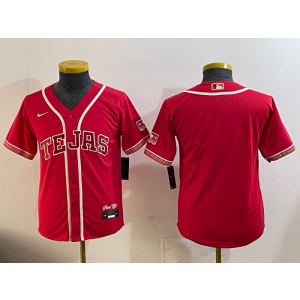 Texas Rangers Blank Red 2026 City Connect Cool Base Youth Jersey