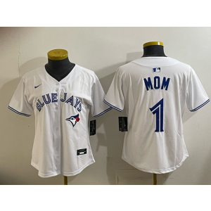 Toronto Blue Jays 1 Mom White Cool Base Youth Jersey