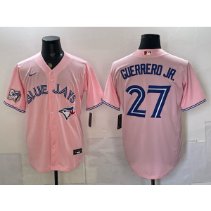 Toronto Blue Jays 27 Guerrero JR Pink 50th Anniversary Cool Base Men Jersey