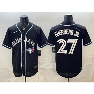 Toronto Blue Jays 27 Vladimir Guerrero Jr. Black Cool Base Men Jersey