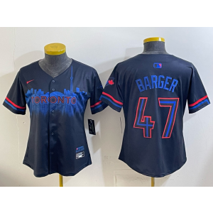 Toronto Blue Jays 47 Barger Black City Cool Base Youth Jersey