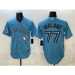 Toronto Blue Jays 77 Varland Light Blue Champion Cool Base Men Jersey