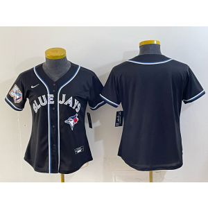 Toronto Blue Jays Blank Black 50th Anniversary Cool Base Youth Jersey