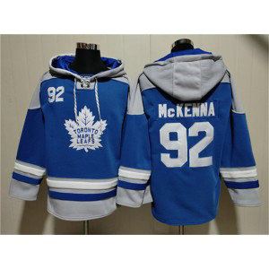 Toronto Maple Leafs 92 Gavin McKenna Blue Ageless Pullover Hoodie