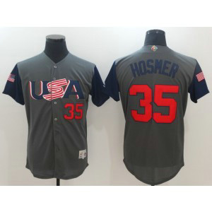 USA Baseball 35 Eric Hosmer Gray 2017 World Baseball Classic Jersey USA Baseball 35 Eric Hosmer Gray 2017 World Baseball Classic Jersey