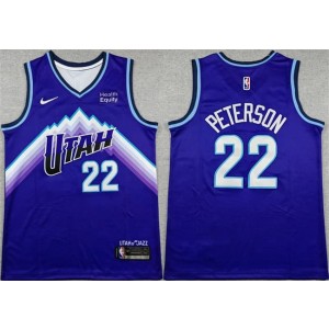 Utah Jazz 22 Darryn Peterson Purple Men Jersey