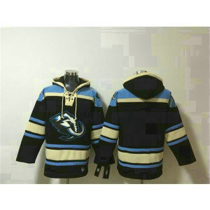 Utah Mammoth Blank Black Blue Ageless Must-Have Lace-Up Pullover Hoodie