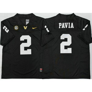 Vanderbilt Commodores 2 Diego Pavia Black 2025 F.U.S.E. Vapor Limited Men Jersey