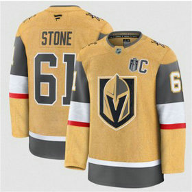 Vegas Golden Knights 61 Mark Stone Gold 2026 Stanley Cup Final Patch And C Patch Home Men Jersey