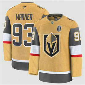 Vegas Golden Knights 93 Mitch Marner Gold 2026 Stanley Cup Final Patch Home Men Jersey