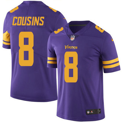 Vikings #8 Kirk Cousins Purple Men's Stitched Football Limited Rush Jersey Vikings #8 Kirk Cousins Purple Men's Stitched Football Limited Rush Jersey