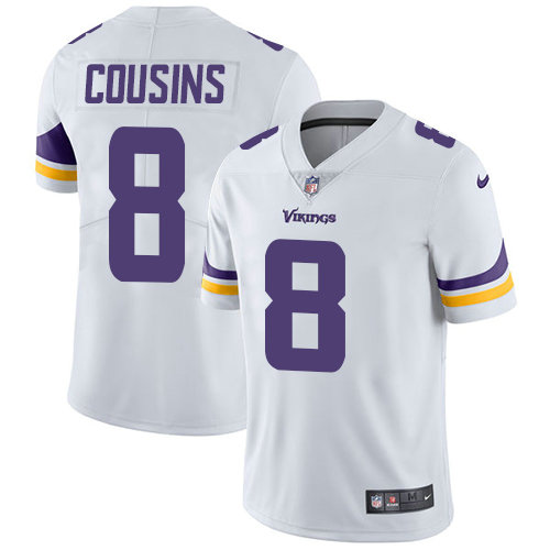Vikings #8 Kirk Cousins White Men's Stitched Football Vapor Untouchable Limited Jersey Vikings #8 Kirk Cousins White Men's Stitched Football Vapor Untouchable Limited Jersey