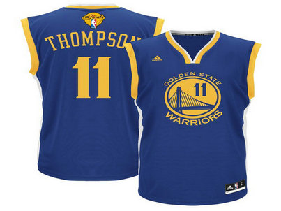 Warriors 11 Klay Thompson Blue 2016 NBA Finals Swingman Jersey
