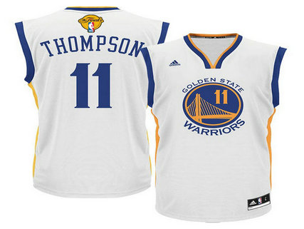 Warriors 11 Klay Thompson White 2016 NBA Finals Swingman Jersey