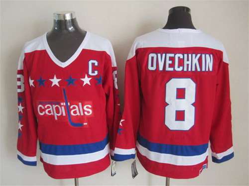 Washington Capitals #8 Alex Ovechkin Red All-Star Throwback CCM Jersey Washington Capitals #8 Alex Ovechkin Red All-Star Throwback CCM Jersey