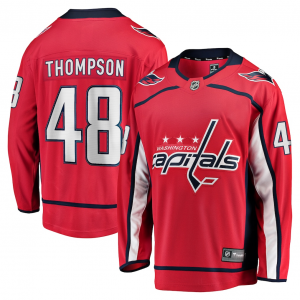 Washington Capitals 48 Logan Thompson Red Men Jersey 1