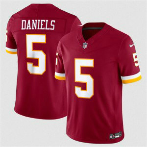 Washington Commanders 5 Jayden Daniels Burgundy 2026 New F.U.S.E. Vapor Limited Men Jersey