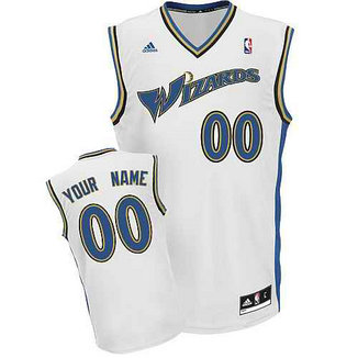 Washington Wizards Custom White Adidas Home Jersey