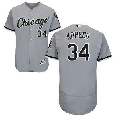 White Sox #34 Michael Kopech Grey Flexbase Authentic Collection Stitched MLB Jersey