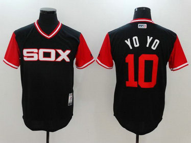 White Sox 10 Yoan Moncada YoYo Majestic Black 2017 Players Weekend Nickname Jersey