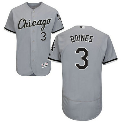 White Sox 3 Harold Baines Gray Flexbase Jersey