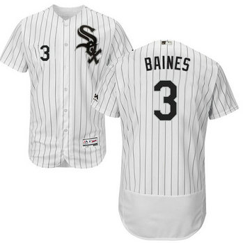 White Sox 3 Harold Baines White Flexbase Jersey