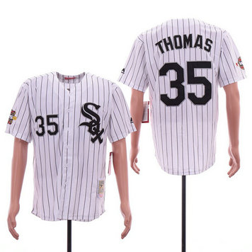 White Sox 35 Frank Thomas White 2005 World Series Cooperstown Collection Jersey