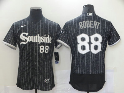 White Sox 88 Luis Robert Black 2021 City Connect Flexbase Jersey