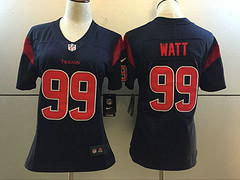 Woman Nike Texans 99 J.J. Watt Navy Color Rush Limited Jersey