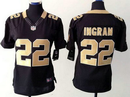 Women's New Orleans Saints #22 Black Team Color NFL Nike Limited Jersey
