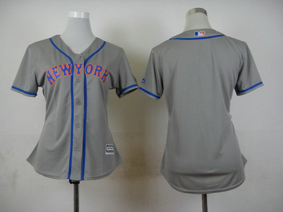 Women's New York Mets Blank Away Gray 2015 MLB Cool Base Jersey Women's New York Mets Blank Away Gray 2015 MLB Cool Base Jersey