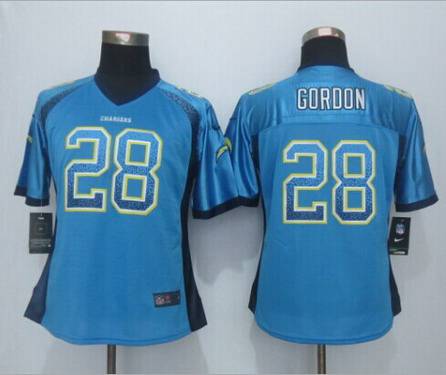 Women's San Diego Chargers #28 Melvin Gordon Nike Drift Fashion Blue Jersey Women's San Diego Chargers #28 Melvin Gordon Nike Drift Fashion Blue Jersey