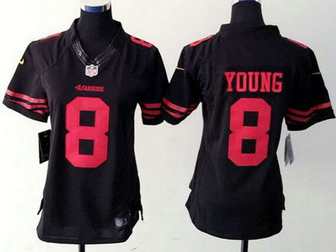 Women's San Francisco 49ers #8 Steve Young Black Retired Player 2015 NFL Nike Limited Jersey Women's San Francisco 49ers #8 Steve Young Black Retired Player 2015 NFL Nike Limited Jersey