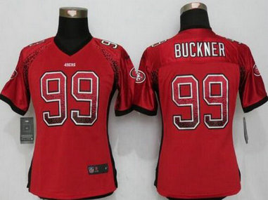 Women's San Francisco 49ers #99 DeForest Buckner Red Drift Fashion NFL Nike Jersey Women's San Francisco 49ers #99 DeForest Buckner Red Drift Fashion NFL Nike Jersey