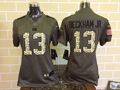 Women New York Giants #13 Beckham Jr Green Salute To Service Limited Jersey Women New York Giants #13 Beckham Jr Green Salute To Service Limited Jersey