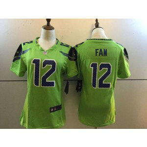 Women Nike NFL Seahawks 12 Fan Green Color Rush Jersey Women Nike NFL Seahawks 12 Fan Green Color Rush Jersey