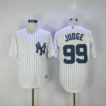 Yankees #99 Aaron Judge White Strip New Cool Base Stitched MLB Jersey Yankees #99 Aaron Judge White Strip New Cool Base Stitched MLB Jersey