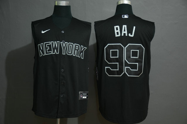 Yankees 99 Aaron Judge Black Nike Cool Base Sleeveless Jersey