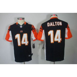 Youth Nike Cincinnati Bengals 14 Andy Dalton Black NFL Limited Jersey