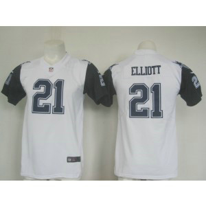 Youth Nike Cowboys 21 Ezekiel Elliott White 2016 Color Rush Jersey