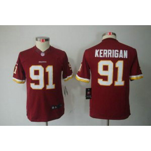 Youth Nike Washington Redskins 91 Ryan Kerrigan Burgundy Red NFL Limited Jersey