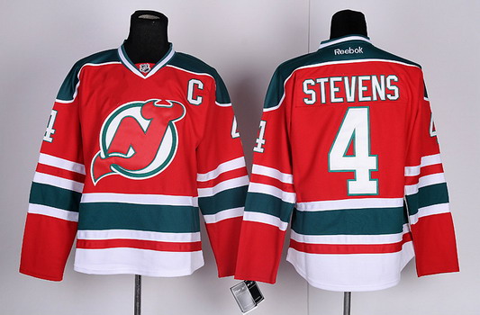 New Jersey Devils #4 Scott Stevens Red With Green Jersey New Jersey Devils #4 Scott Stevens Red With Green Jersey
